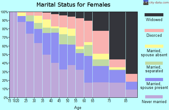 Zip code 33142 marital status for females