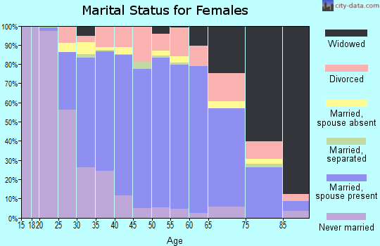 Zip code 33156 marital status for females