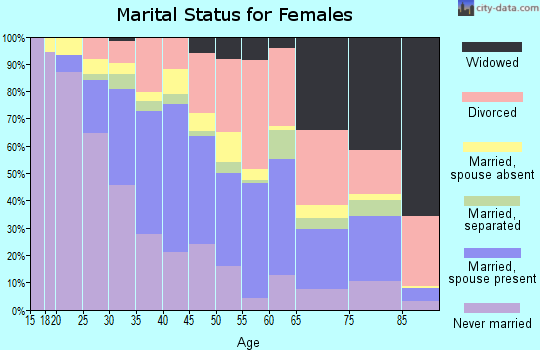 Zip code 33179 marital status for females