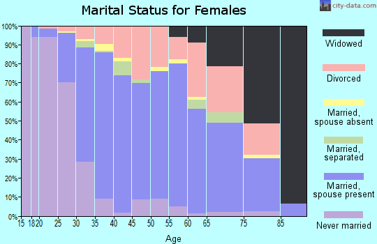 Zip code 33328 marital status for females