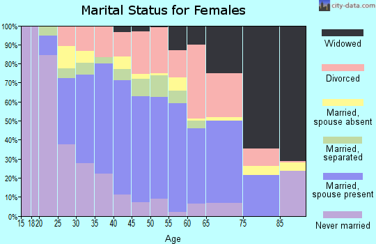 Zip code 33351 marital status for females