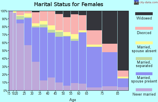 Zip code 33411 marital status for females
