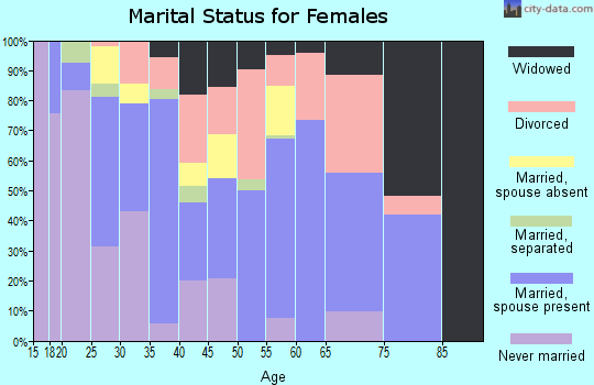 Zip code 33413 marital status for females