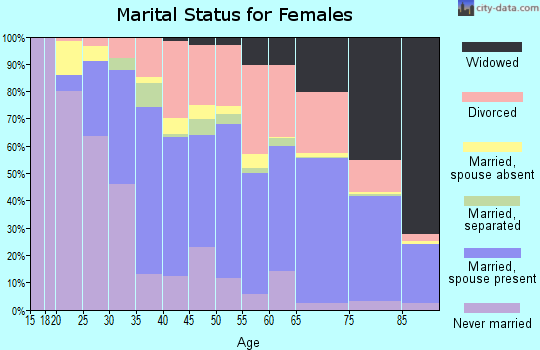Zip code 33433 marital status for females