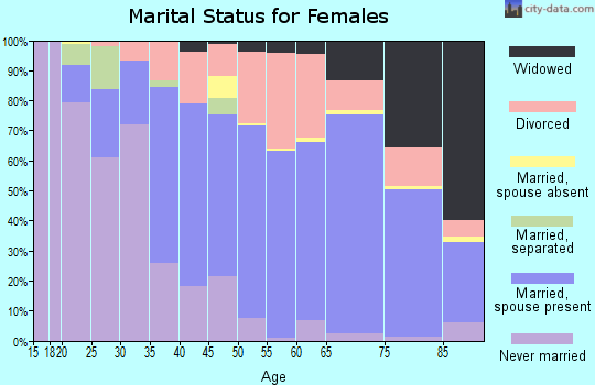 Zip code 33455 marital status for females