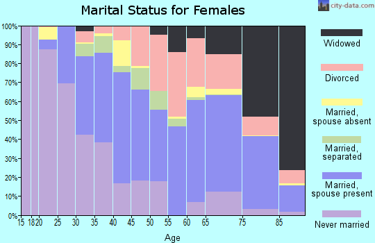 Zip code 33462 marital status for females