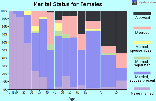 Zip code 33513 marital status for females