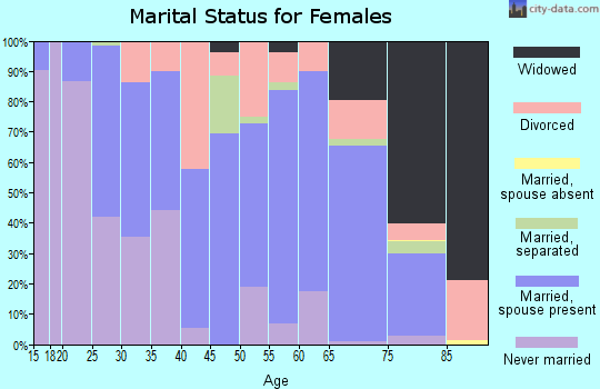 Zip code 33540 marital status for females