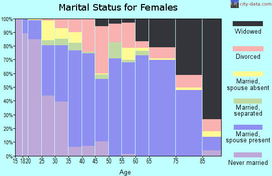 Zip code 33565 marital status for females
