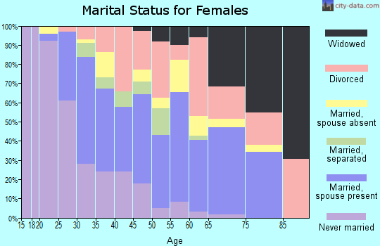 Zip code 33637 marital status for females