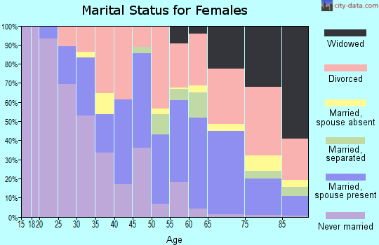 Zip code 33701 marital status for females