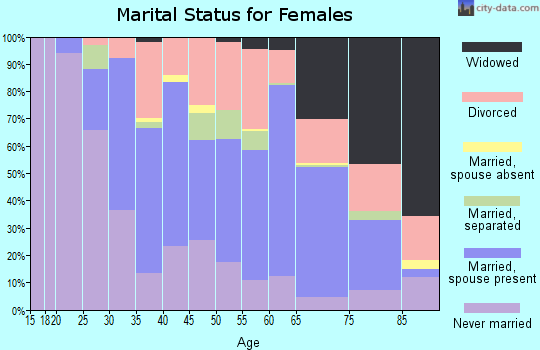 Zip code 33704 marital status for females