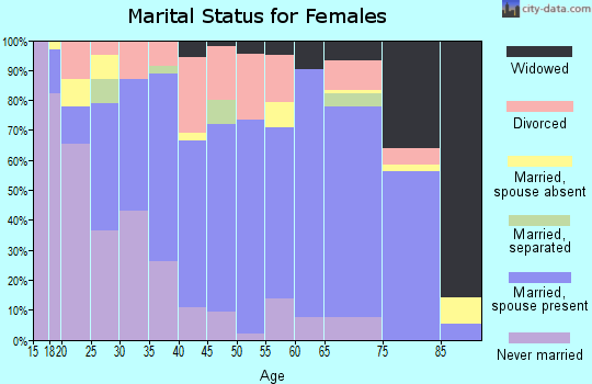 Zip code 33837 marital status for females