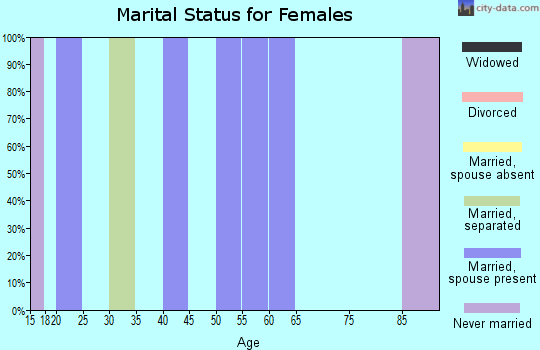 Zip code 33847 marital status for females