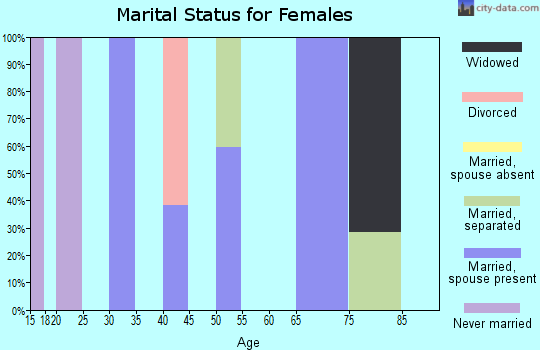 Zip code 33848 marital status for females