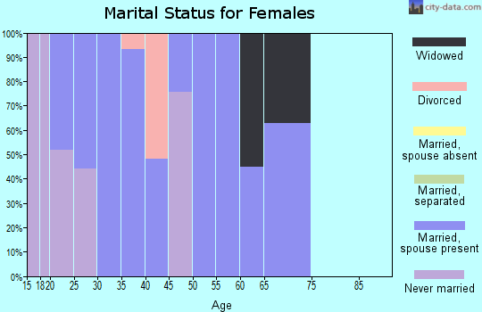 Zip code 33851 marital status for females