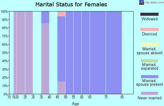 Zip code 33865 marital status for females