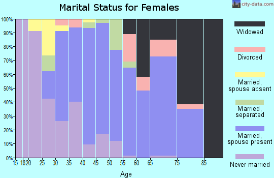 Zip code 33890 marital status for females