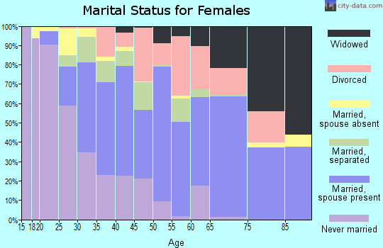 Zip code 33905 marital status for females