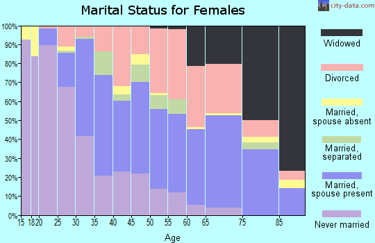 Zip code 33907 marital status for females