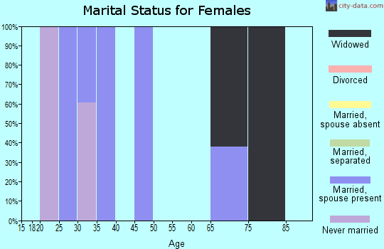 Zip code 33930 marital status for females