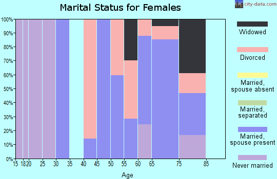 Zip code 33946 marital status for females