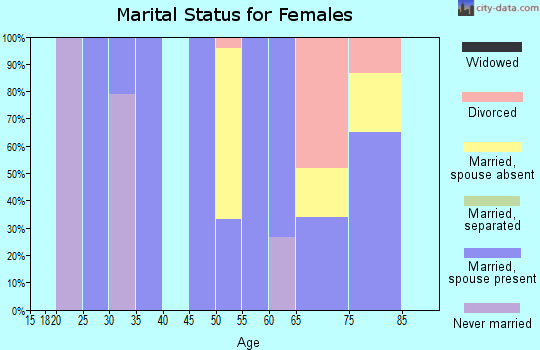 Zip code 33960 marital status for females