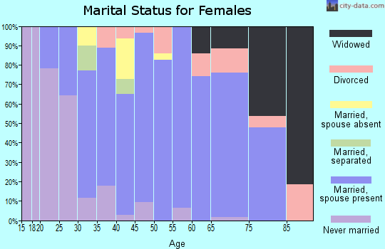 Zip code 34240 marital status for females