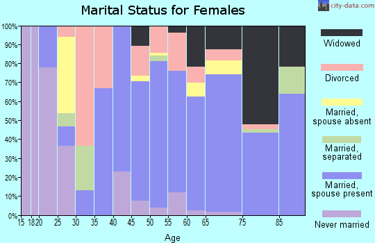 Zip code 34607 marital status for females