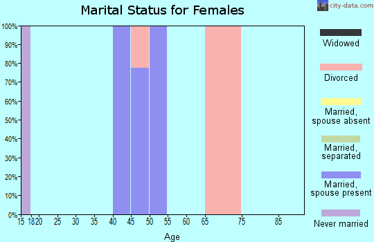 Zip code 34661 marital status for females