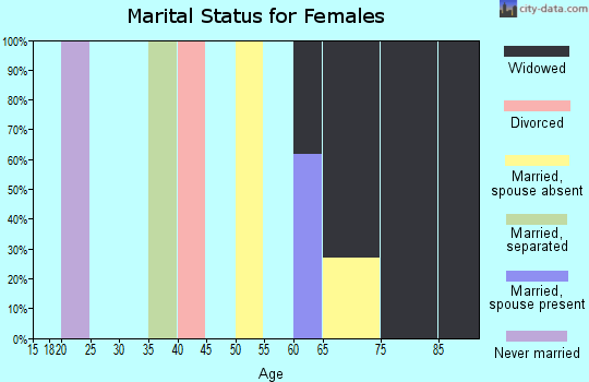 Zip code 35060 marital status for females