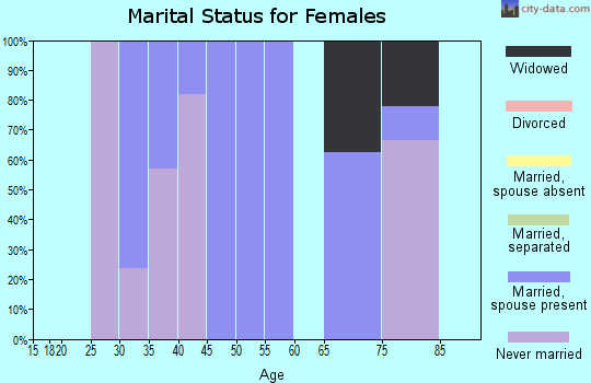 Zip code 35460 marital status for females