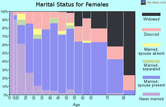 Zip code 35640 marital status for females
