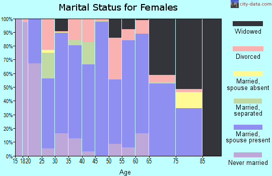 Zip code 35959 marital status for females