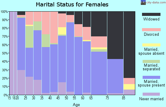 Zip code 35960 marital status for females