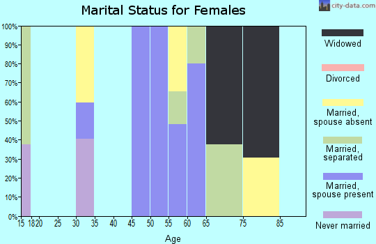 Zip code 36317 marital status for females
