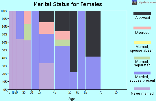 Zip code 36501 marital status for females