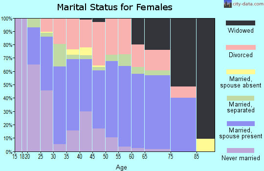 Zip code 36853 marital status for females
