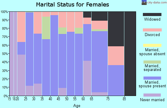 Zip code 37137 marital status for females