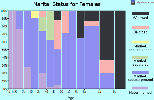 Zip code 37141 marital status for females