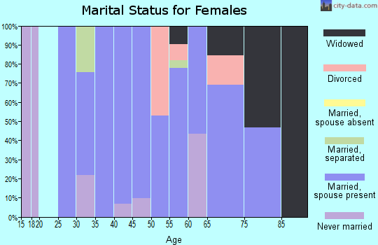Zip code 37325 marital status for females