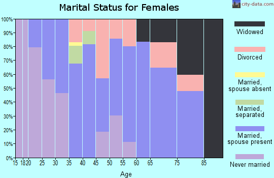 Zip code 37342 marital status for females