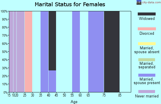 Zip code 37351 marital status for females