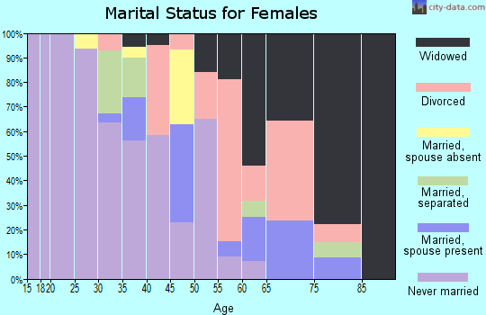 Zip code 37410 marital status for females
