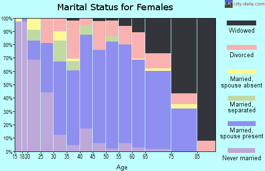 Zip code 37617 marital status for females