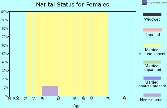 Zip code 37744 marital status for females