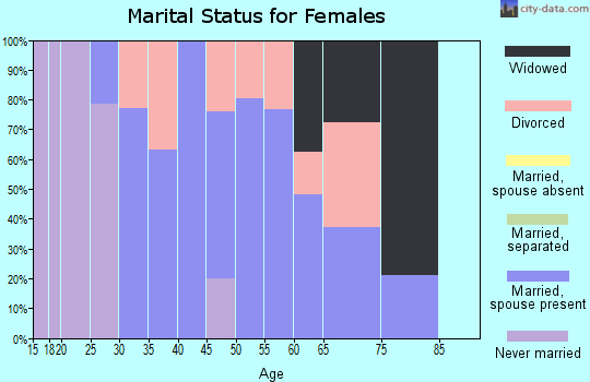 Zip code 37810 marital status for females