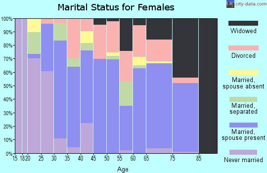 Zip code 37840 marital status for females