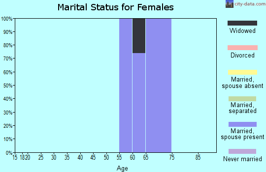 Zip code 37848 marital status for females