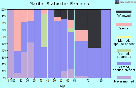 Zip code 37880 marital status for females
